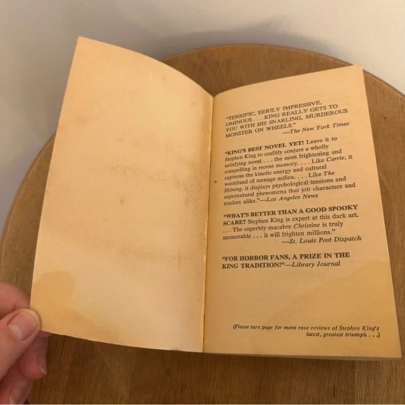 SOLD Christine Book Stephen King 1983 Signet Paperback First Printing Thriller - Picture 9 of 14